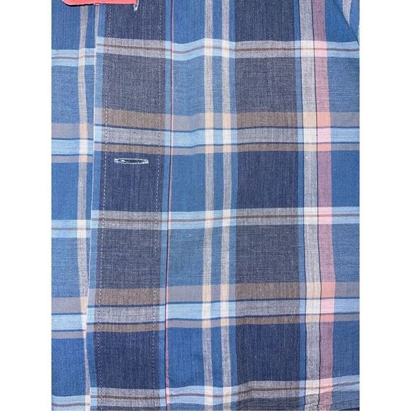 Ledbury Fine Shirting Long Sleeve Button Down Blue Plaid Shirt 16.5/L Classic Fi - Picture 2 of 6